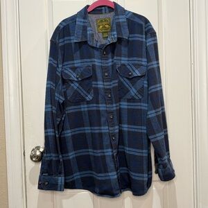 Classic Blue Plaid Button-Down Shirt
